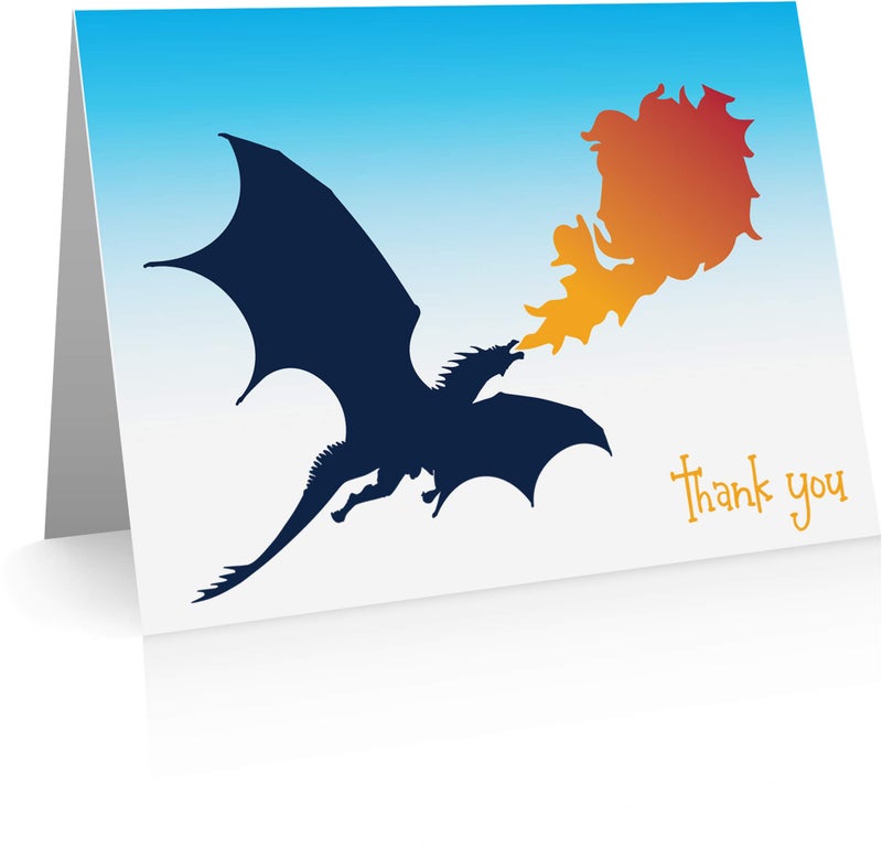 Little Notes by Comptime Dragon Thank You Cards (12 Cards and Blank Envelopes) - Image 1